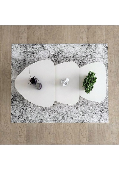 Flora ROLL  Sehpa Ahşap Ayaklı Üçlü Zigon (BEYAZ)