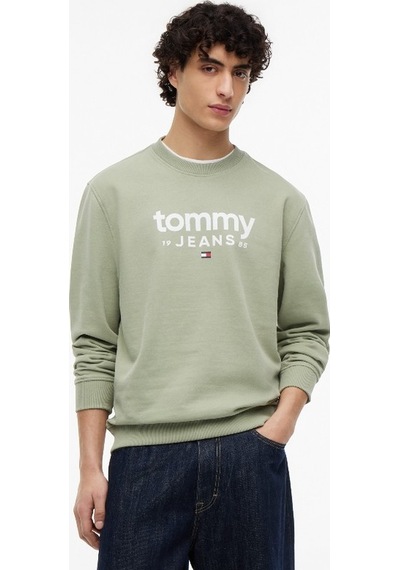 Tommy Hilfiger Tjm Graphıc Crewneck Ext Erkek Yeşil Sweatshirt - Dm0dm23392