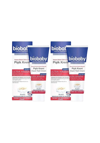 Biobaby Pişik Bakım Kremi 75ml X2 Adet