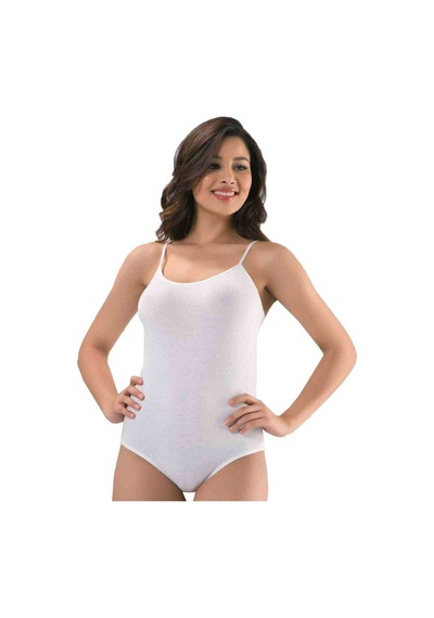 20st 2 Adet Battal Beden İp Askılı Kadın Çıtçıtlı Body Siyah Beyaz 13-2010