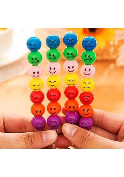Emoji Yumurtlayan Yuvarlak Renkli Kalem 4 Grup 28 Uç