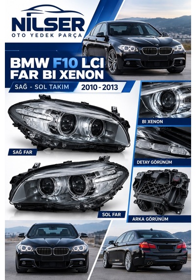 Bmw F10 Lcı Sağ Sol Far Bı Xenon 2010-2013