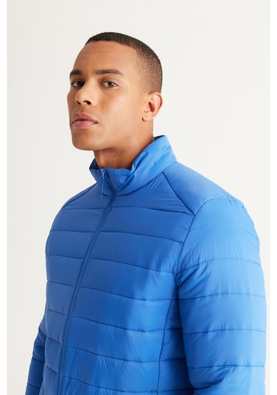 Ac&Co / Altınyıldız Classics Standart Fit Normal Kesim Dik Yaka Erkek Mont Indigo İndigo