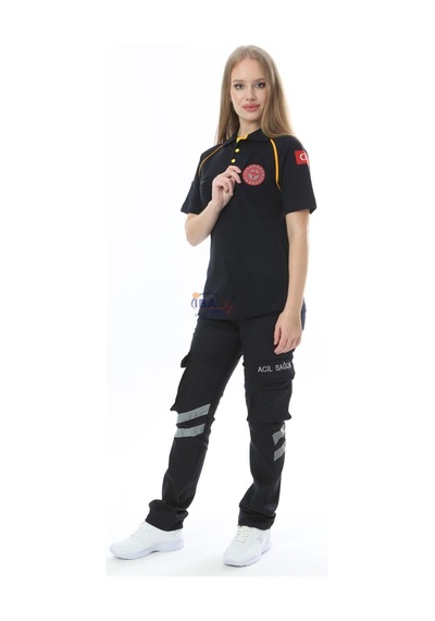 Yeni Acil Sağlık Lakost Kısa Kol T-shirt Lacivert