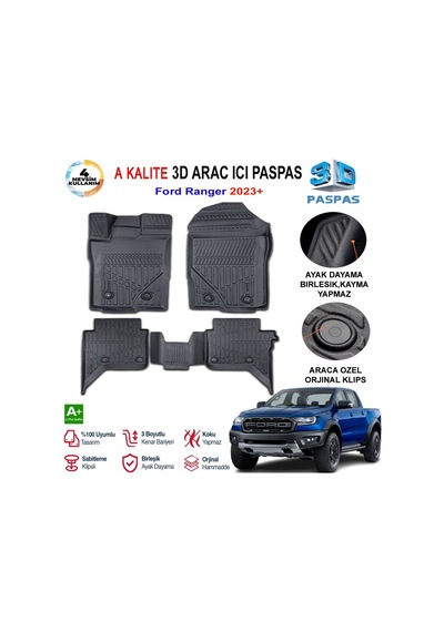 Ford Ranger 3d Paspas Havuzlu Pro 2023 Sonrası