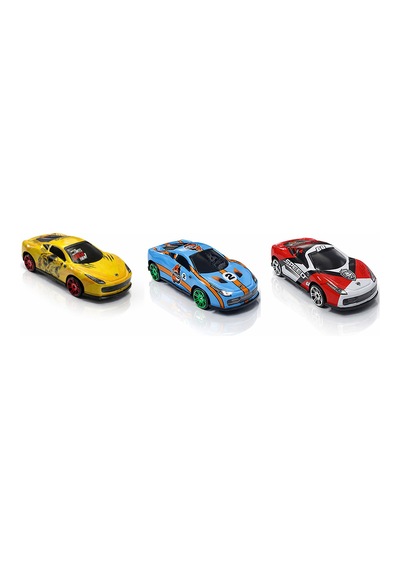 Toy-23 Toysan, 3'lü Speed Racer Metal Araba Seti Çok Renkli