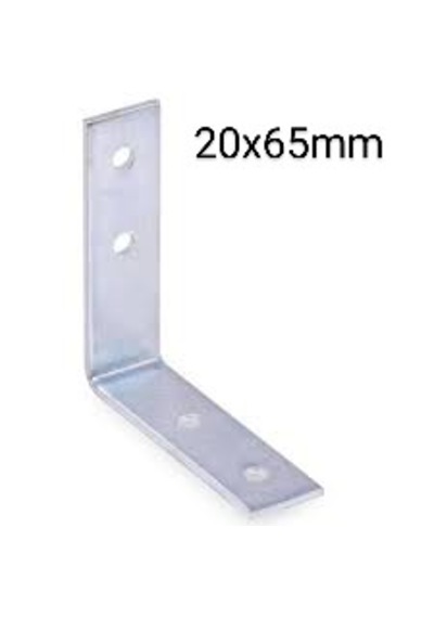 4 Adet 20x65 Mm Masa Sabitleme Gönyesi Nikel Renk Ba2065