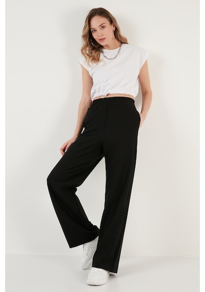 Lela Bisiklet Yaka % 100 Pamuk Crop Bayan T Shirt 5865587 Beyaz