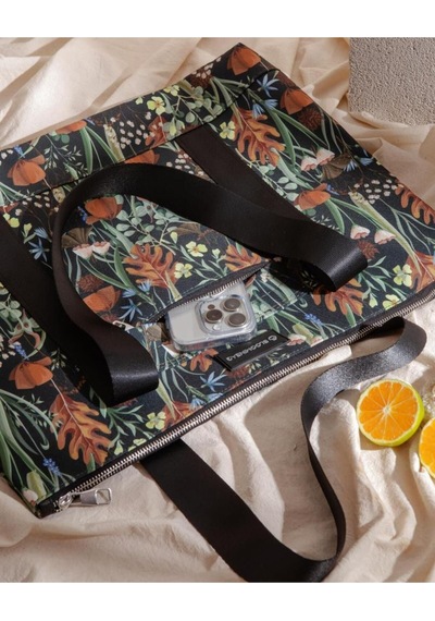 Eco Forest Omuz Çantası / Tote Bag Yeşil - Kahverengi