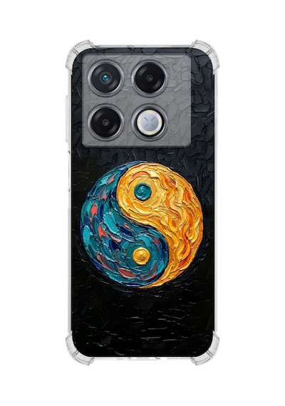 Printify Infinix Gt 20 Pro İle Uyumlu Şeffaf Silikon Kılıf Uv Baskılı Esnek Tpu Kapak Denge No5