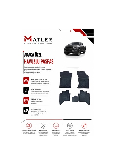 Toyota Hilux 2026 Model 4d Ekstra Havuzlu Paspas