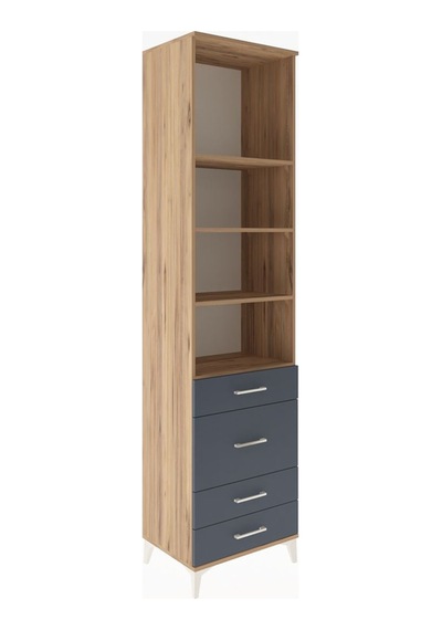 Hyperion Dolap 4 Raflı 4 Çekmeceli 60x44x243 Çam-antrasit Çam Hyperion Dolap 4 Raflı 4 Çekmeceli 60x44x243 Çam-antrasit Çam