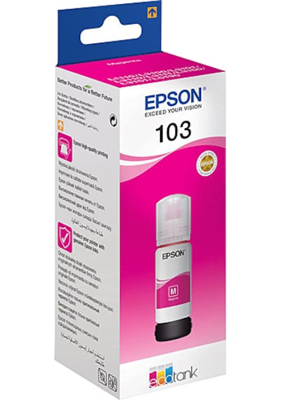 Epson 103  4 Renk Mürekkep Seti Siyah, Mavi, Kırmızı, Sarı - L3110 L3150 L3250 L3251 L1110 Yazıcı Uyumlu