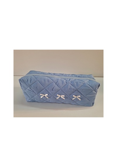 Dreamy Blue Kapitone Fiyonklu Tüm Saç Şekillendiricilerine Uygun Organizer Çanta Tb043