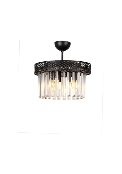 Begüsa Sitrus 3.lü Siyah Lux Kristal Taşlı Avize