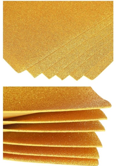 Altın Sarı Gold Simli Eva 50x70 Cm 2 Adet Simli Eva Süngeri Okul Kreş Anasınıfı Elişi Etkinlikleri