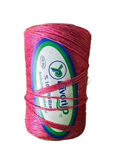 Favori İp 5000 Denye -0.8 Mm- Ambalaj Ve Paket İpi Naylon Burgulu Örgü Çamaşır İpi - Pembe - 5 Adet