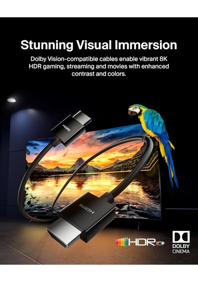 Belkin Yüksek Kaliteli Ultra Highspeed Hdmi-2.1 Kablo, 4k/dolby V