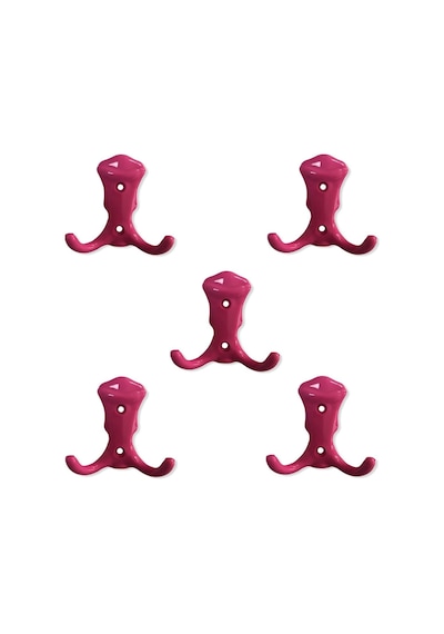 5 Adet Plastik Pembe Mobilya Dolap Askı Portmanto Askısı