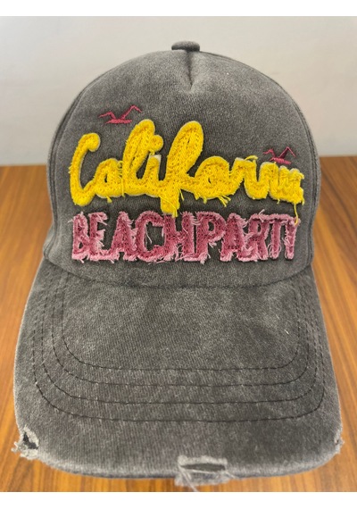 Hamze Vintage Eskitme Yıkamalı Model Nakışlı Unisex Cap Şapka Füme