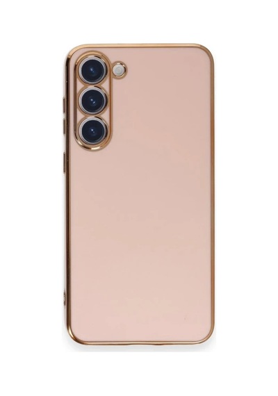Samsung Galaxy S23 Plus Kılıf Volet Silikon - Pembe Altın