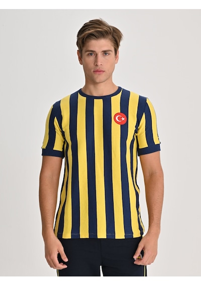 Fenerbahçe Retro Çubuklu Forma 64/65 Sarı-lacıvert