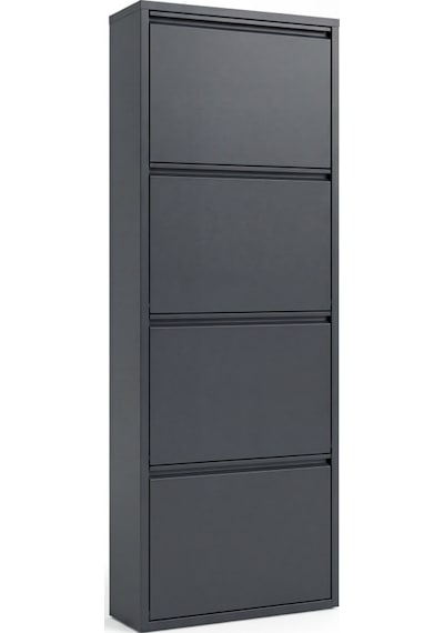 Dörtlü Metal Ayakkabılık Premium Antrasit Antrasit