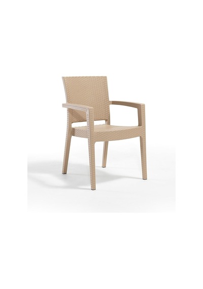 2 Ada Rattan Koltuk, Bahçe Sandalyesi, Krem Diğer