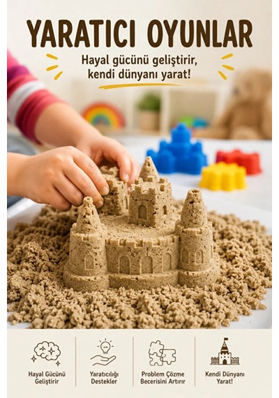 25kg Doğal Yıkanmış Elenmiş Kurutulmuş Oyun Kumu, Plaj Kumu, Kum Havuzu Kumu Bej