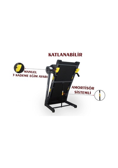Pasifik Koşu Bandı - 2.25 Hp, Katlanılabilir, Kolay Kurulum, Led Gösterge, 0.8-14 Km/sa