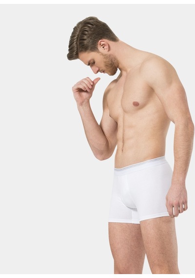 Türen Erkek Likralı Boxer 2'Li Paket 126/Beyaz 001