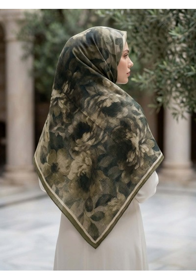 Camellia Scarfs Frosted Bloom Müslin Şal Çağla - Doğal Ve Ferah Stil