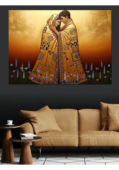 Klimt Temalı Tablo Dekoratif Kanvas - Mdf Ahşap Tablo