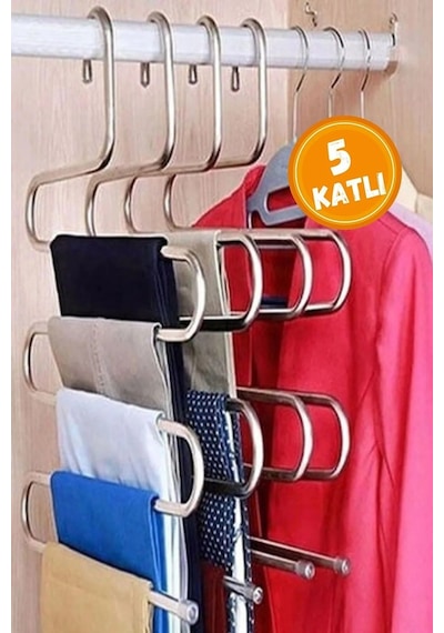 Pantolon Askısı 10 Adet Krom