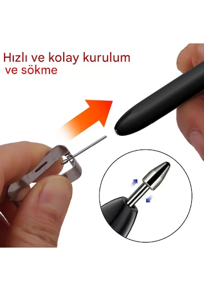 Samsung Uyumlu S Pen Uç Galaxy Tab S Serisi İle Uyumlu Lite,fe,ultra S6,s7,s8,s9,s10,s11 2 Adet Metal 1