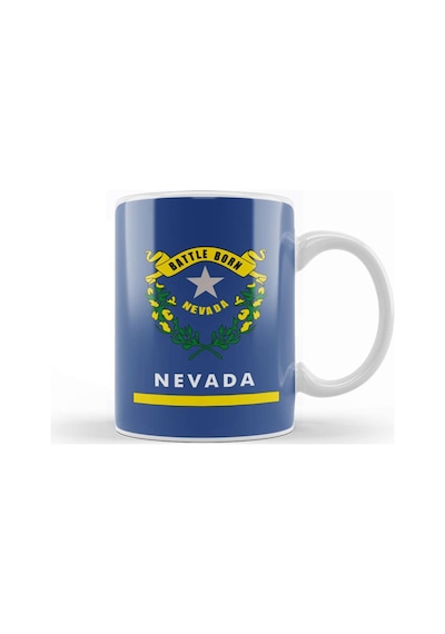 Nevada State Flag Kupa Bardak Porselen Karışık