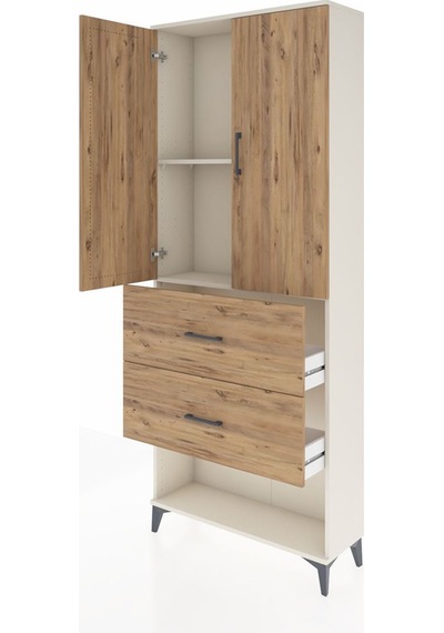 Arges Dolap 2 Raflı 2 Çekmeceli 2 Kapaklı 88x30x221 Aytaşı-çam Aytaşı
