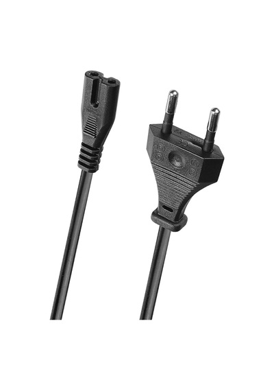 Parcbeny Sl-tp2 1.5m 0.75mm Teyip Fişi Power Kablosu - Notebook Adaptör Işıldak Power Kablo 2 Pin Elektrik Güç Kablosu 2