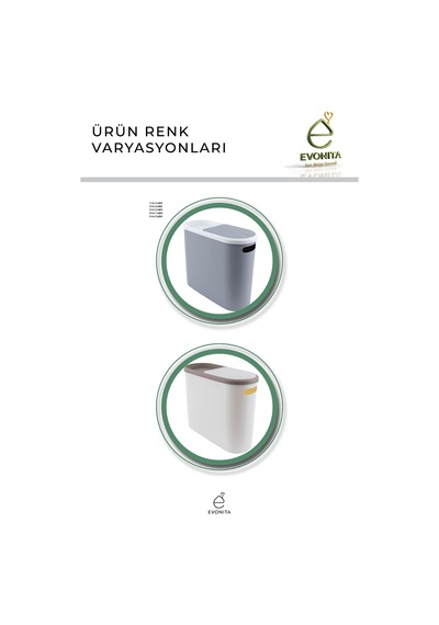 10 Litre Kapaklı Çöp Kovası Dar Alan Çöp Kutusu Banyo Mutfak Ofis Çöp Kovası Organizer Kutusu
