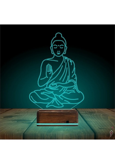 Luvivia Yoga Buda 3d Lamba - Masa Gece Lambası Şeffaf