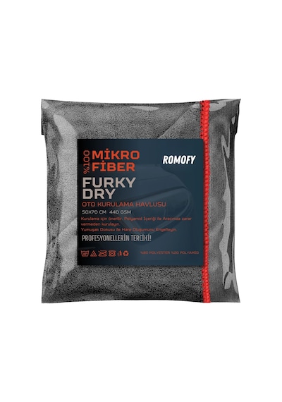 Romofy Mikrofiber Oto Kurulama Bezi - Süper Emici Araç Kurulama Havlusu - Araba Temizlik Yıkama Ve Kurulama Havlusu - 440 Gsm 50x70 Cm