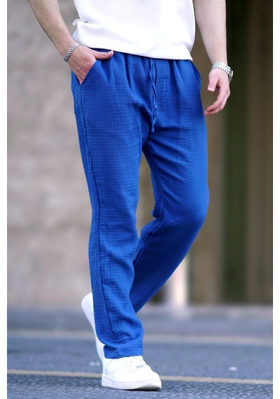 Madmext Lacivert Müslin Kumaş Erkek Basic Pantolon 6507-lacivert Lacivert