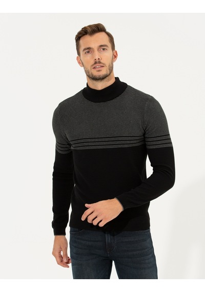 Pierre Cardin Erkek Siyah Triko Kazak 50258671-vr046 Siyah