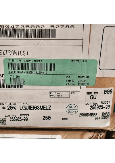 Lgu1e103melz 10000mf 25v 6 Adet