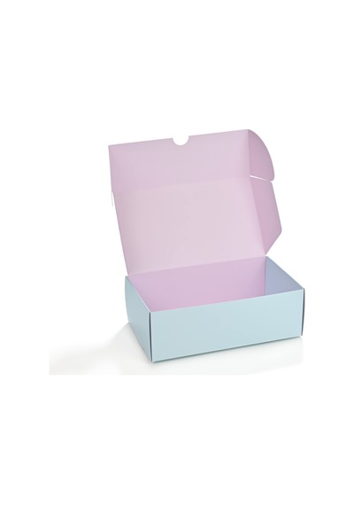 Kurabiye Kutusu Pembe-mavi 21 X 12 Cm 100 Adet