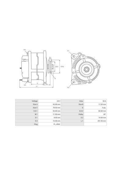 24v Alternatör Dinamo 45 A 3 Fiş S-l-ıg Isuzu Champıon Otobüs