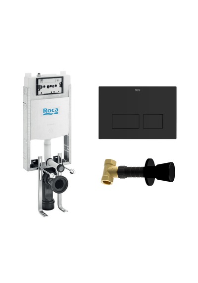Roca Active One Mat Siyah Gömme Rezervuar Seti A89p060120 Mat Siyah