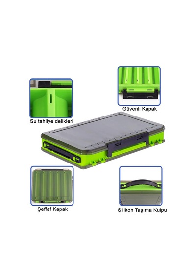 Shufa Lure Box Çift Taraflı Kutu 145mm - Yeşil