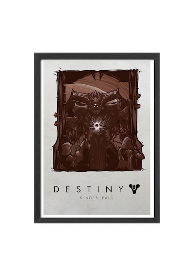Destiny Siyah Ahşap Çerçeveli Poster, Dekoratif Oyun Duvar Tablosu