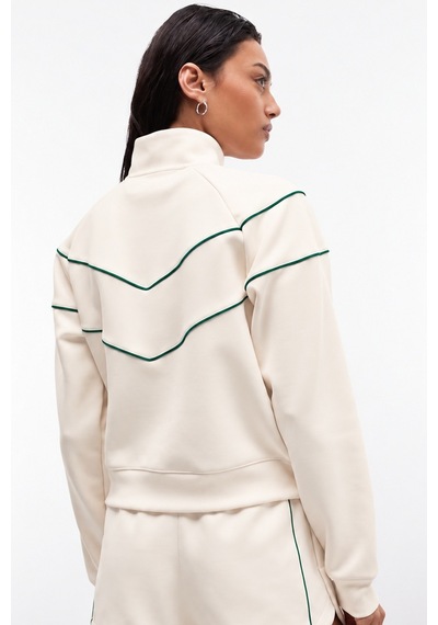 Nike Windrunner Piping Detail Track Full Zip Jacket Kadın Şerit Detaylı Spor Ceket Krem